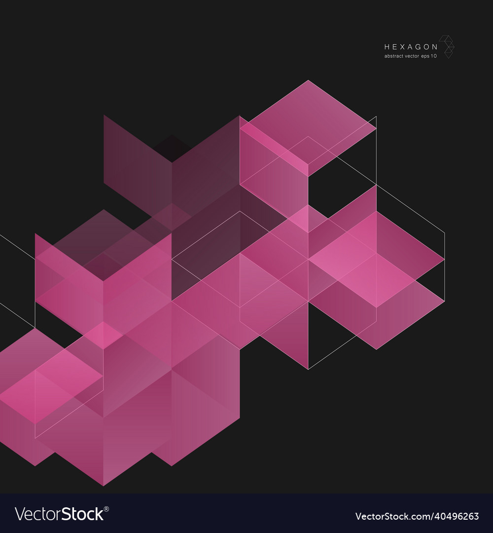 Abstract isometric color shape background for your vector image Abstract isometric color shape background for your