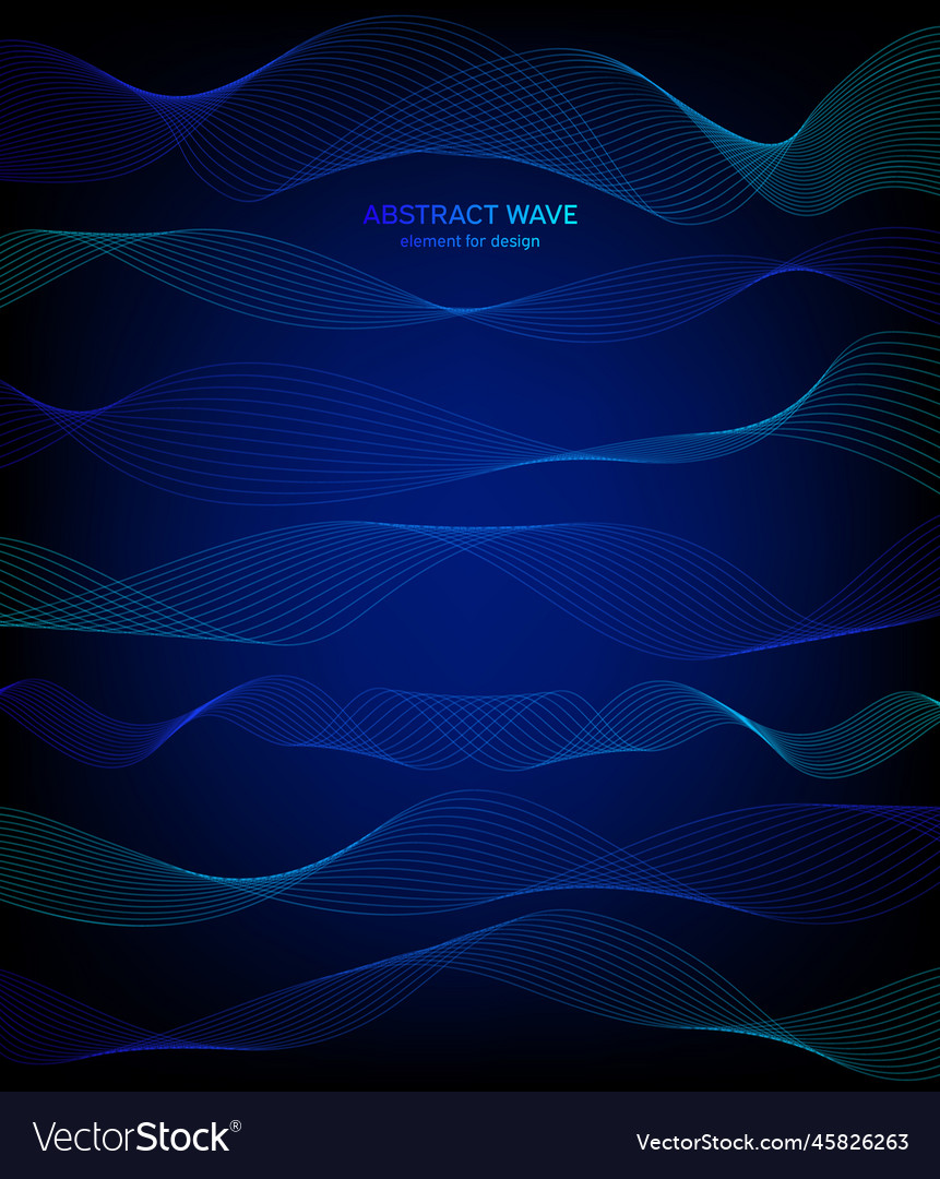 Abstract wave element for design digital Vector Image Abstract wave element for design digital