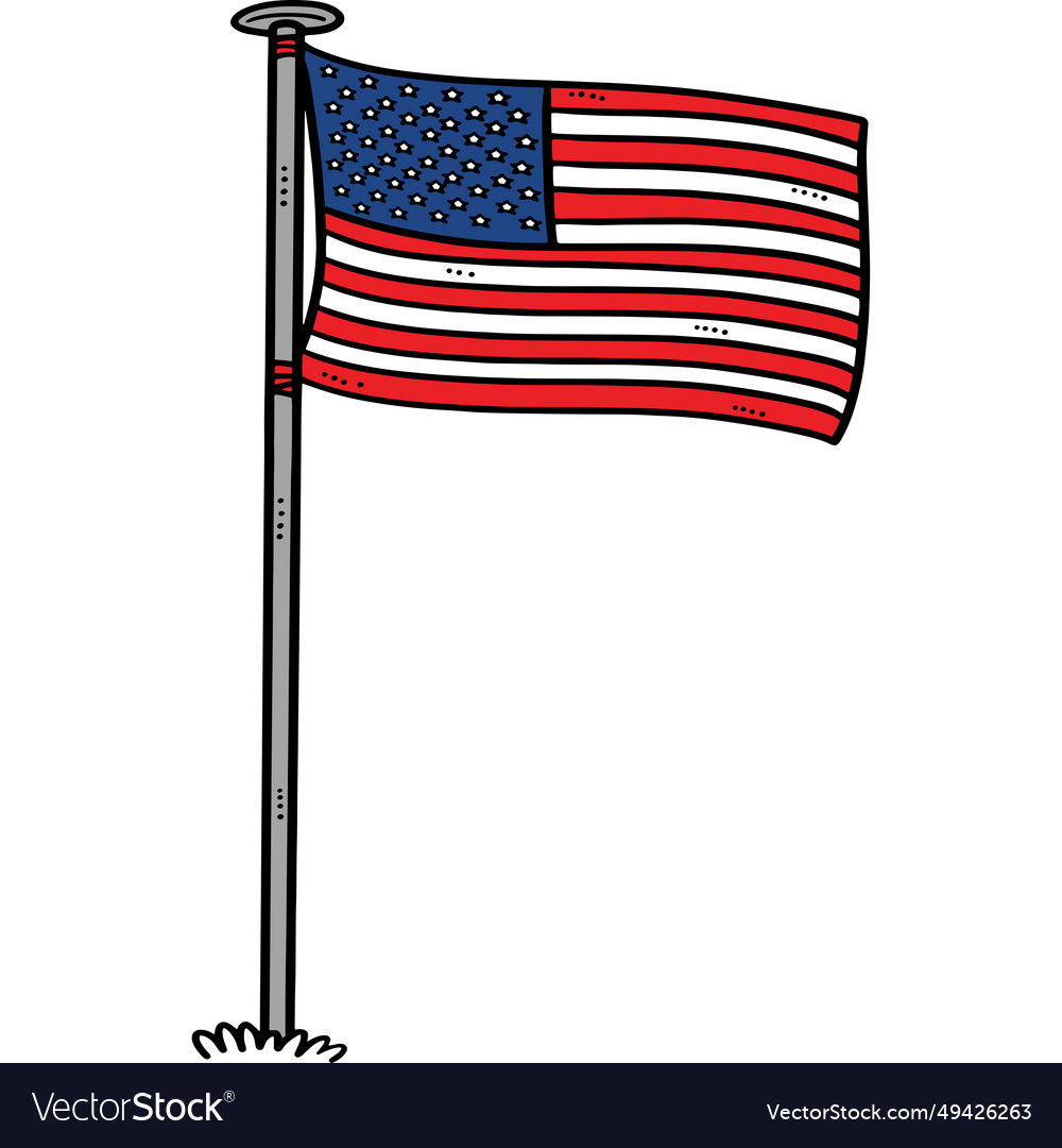 American Flag Cartoon Clip Art