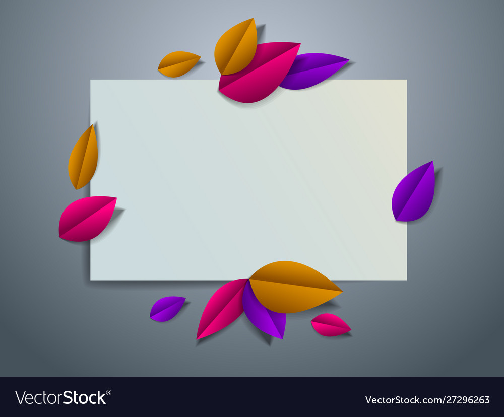 Autumnal frame with copy space for text design Vector Image Autumnal frame with copy space for text design