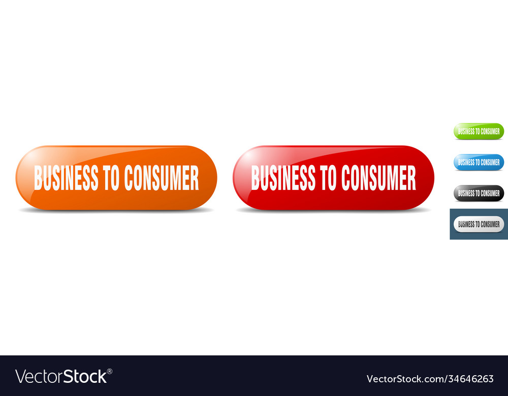 Business to consumer button key sign push
