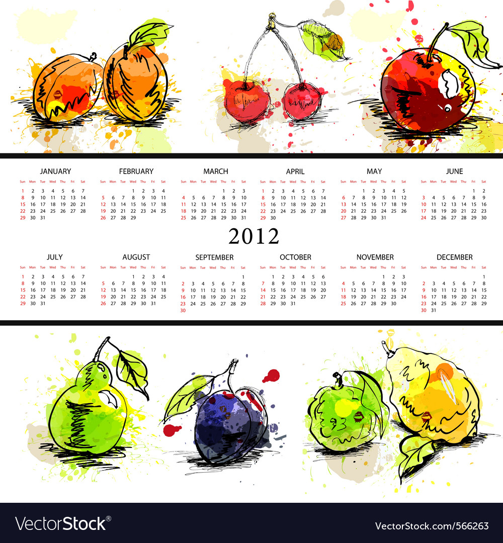 Calendar template Royalty Free Vector Image - VectorStock