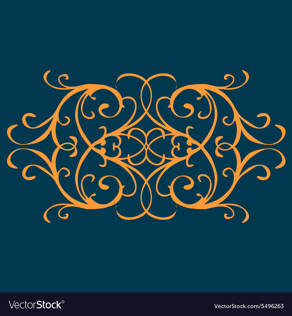 Calligraphic design element vintage pattern