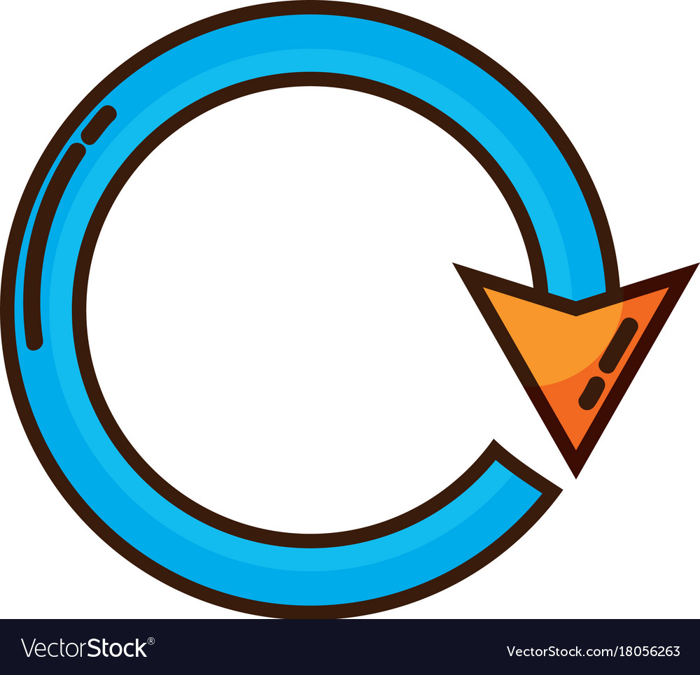 Color arrow circle sign loading progress