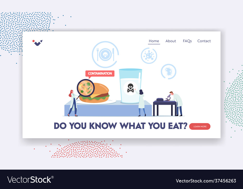 Contaminated poisoned food landing page template