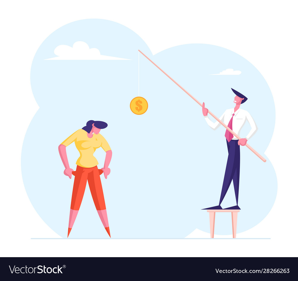 Economical Loan Payback Problem Bankruptcy Vector Image