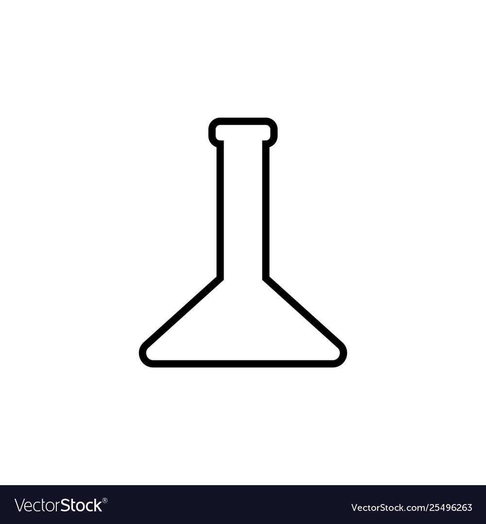 Flask icon graphic design template vector image Flask icon graphic design template