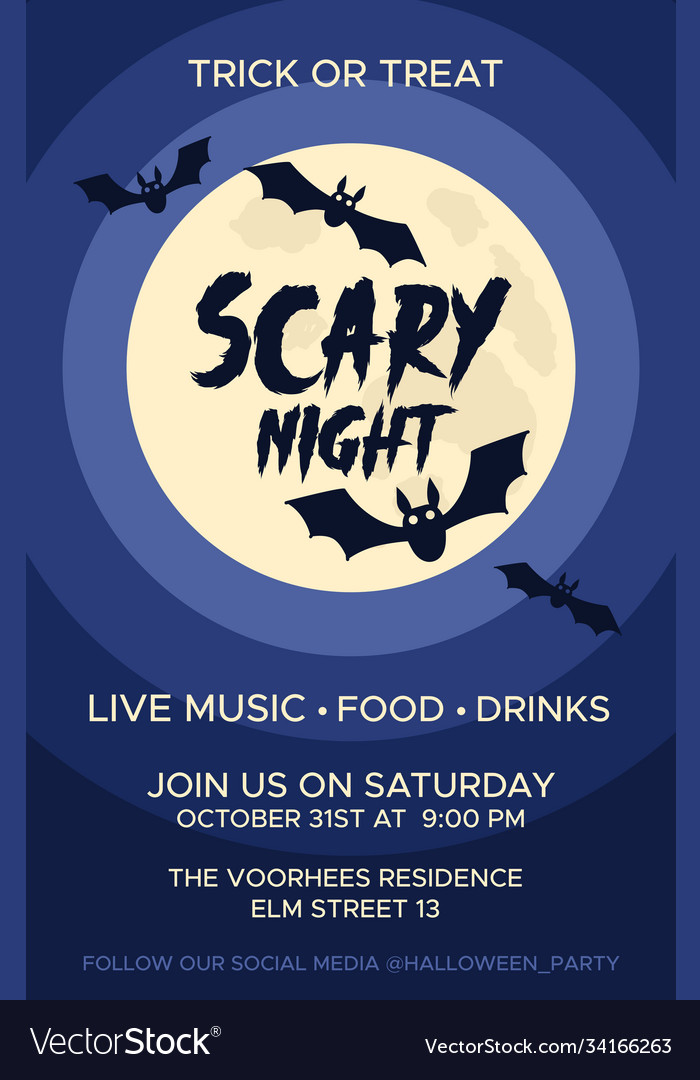 Halloween party flyer vector image Halloween party flyer