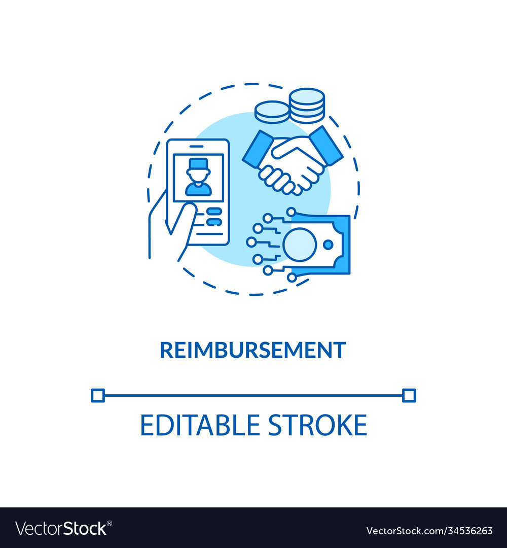 Reimbursement concept icon Royalty Free Vector Image