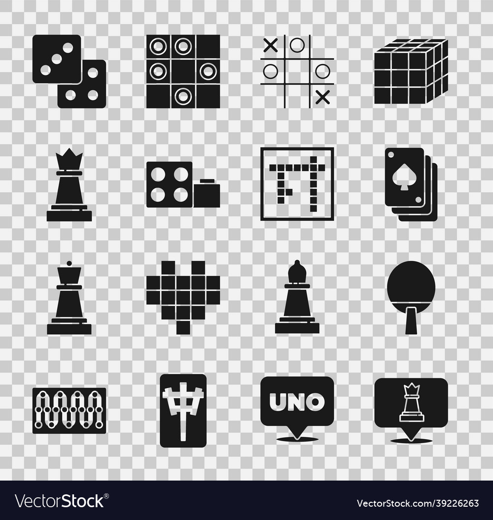Set chess racket playing cards tic tac toe game