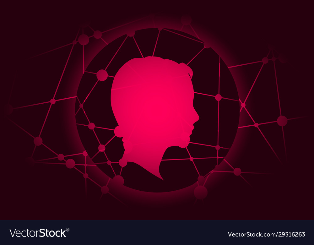 Silhouette a woman head