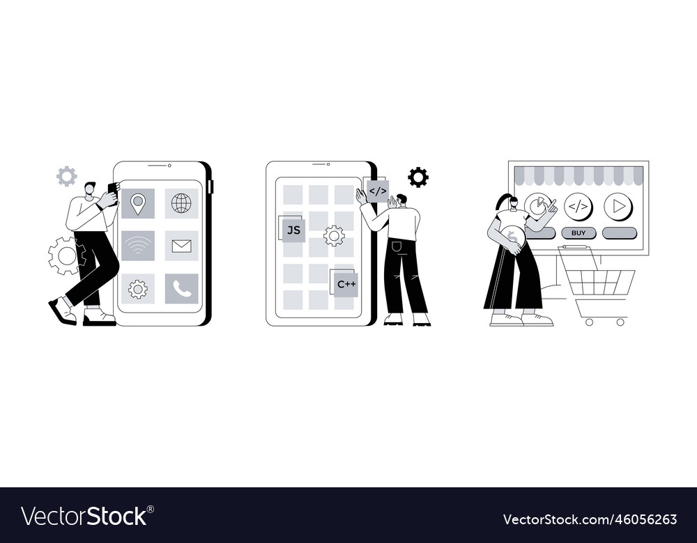 Software application abstract concept vector image Software application abstract concept