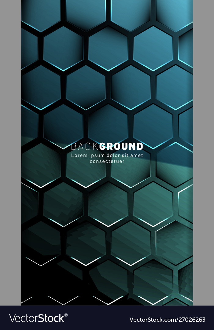 Vertical hexagon background gradient color light