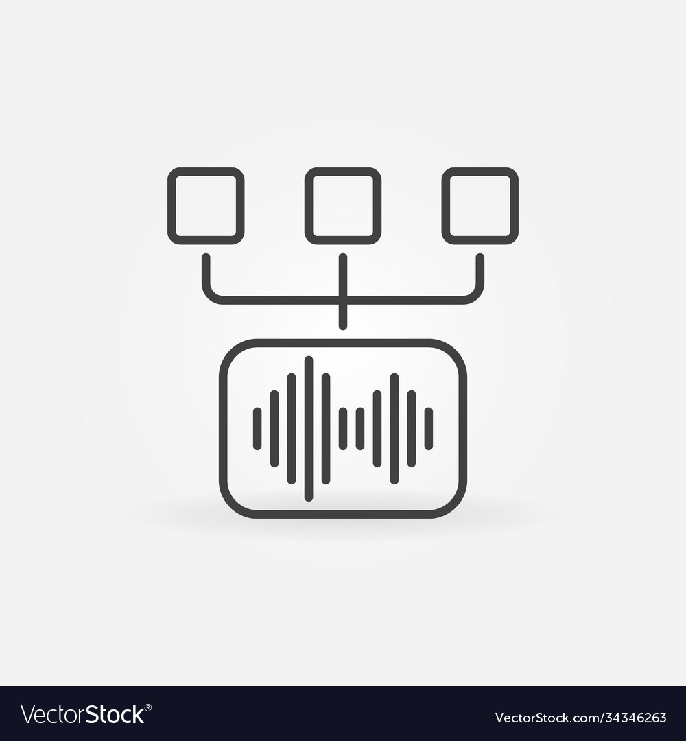 Voice command control thin line concept