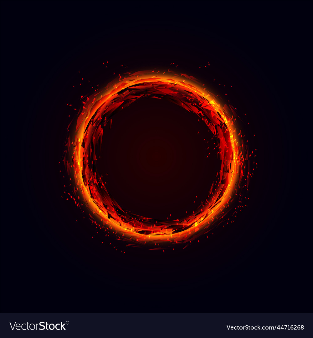 Abstract circle frame with spark particles effect vector image Abstract circle frame with spark particles effect