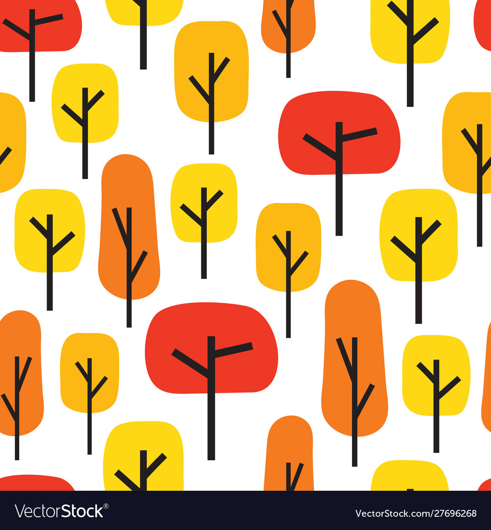 Autumn Tree Pattern - Minimalist