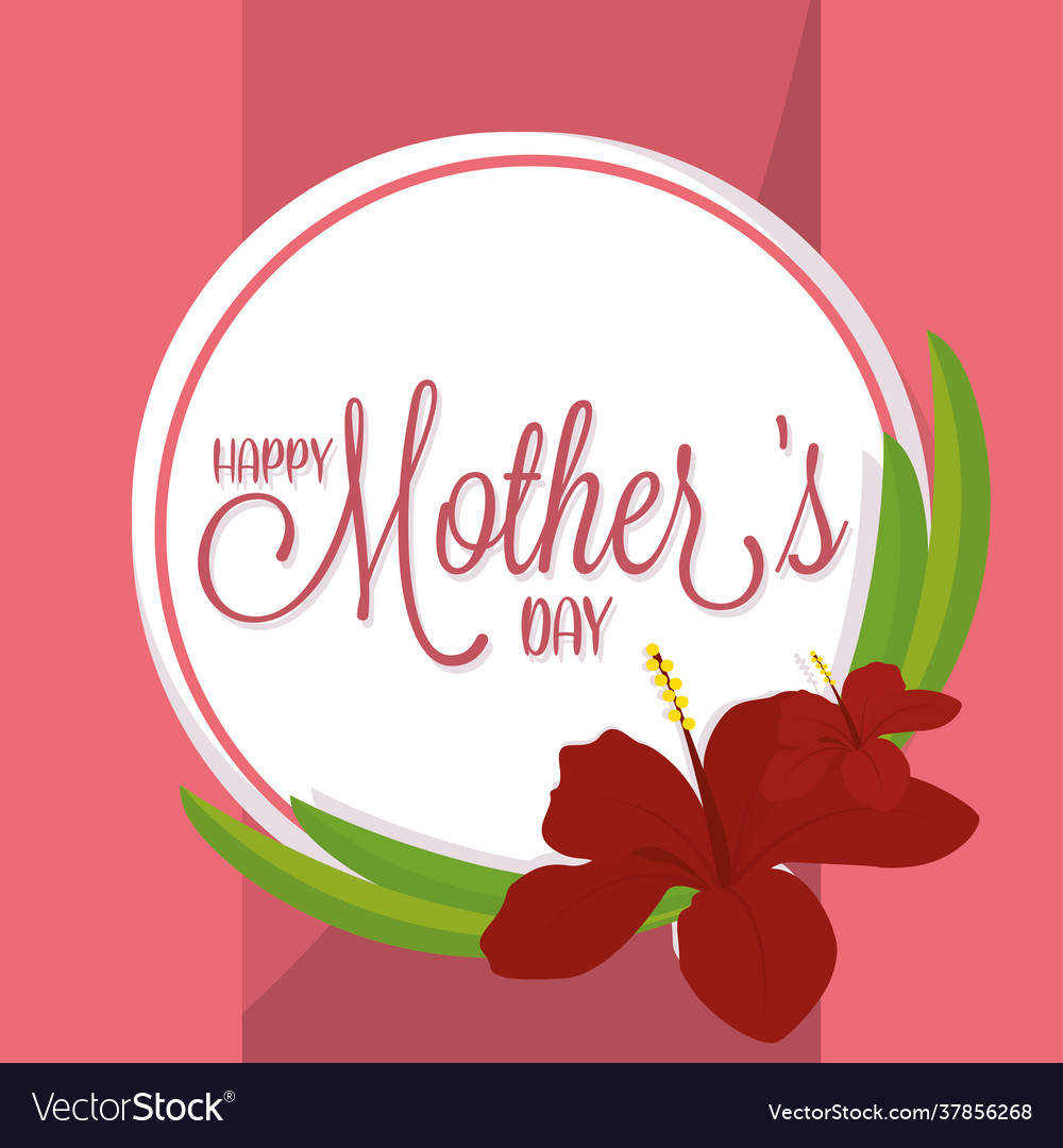 Badge with text and flowers