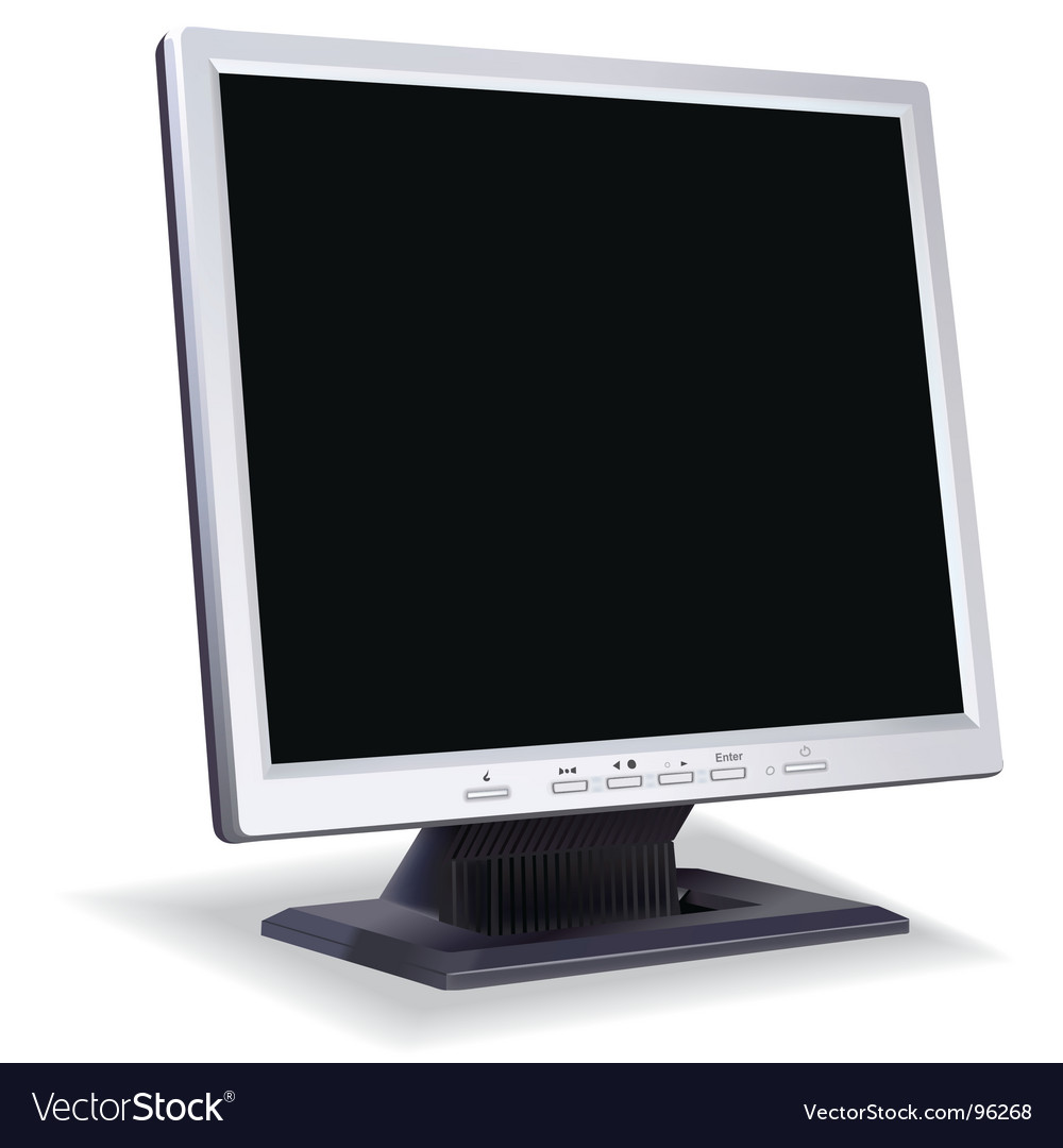 Close-up LCD Monitor Display