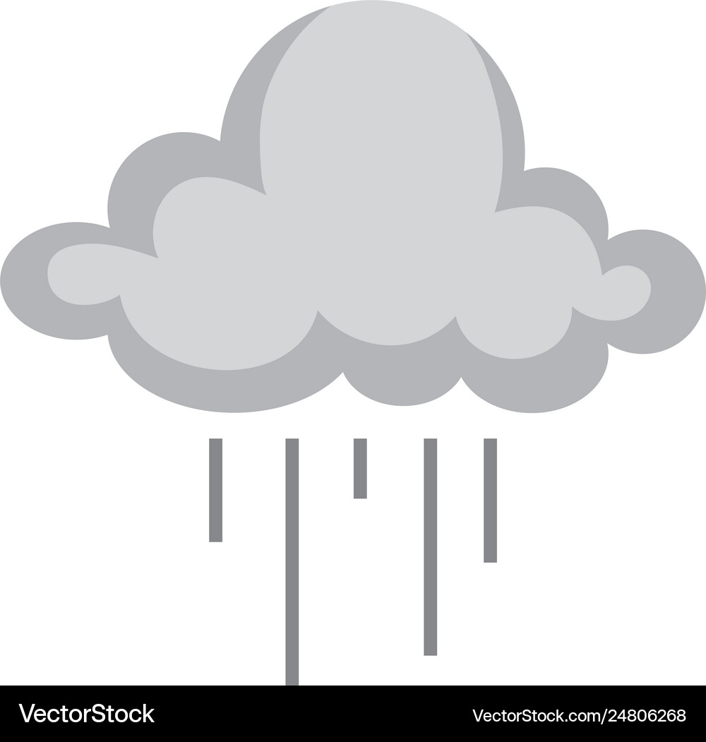 Cloud sky with rain drops Royalty Free Vector Image