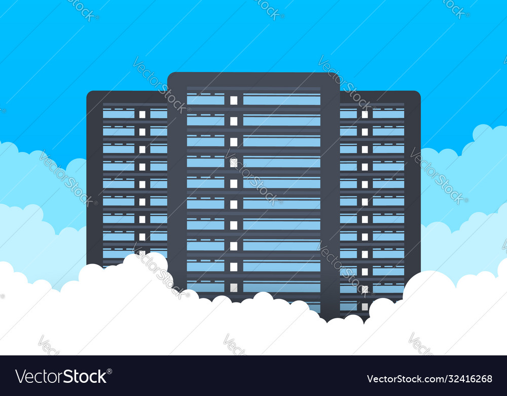 Data center mainframe service concept banner