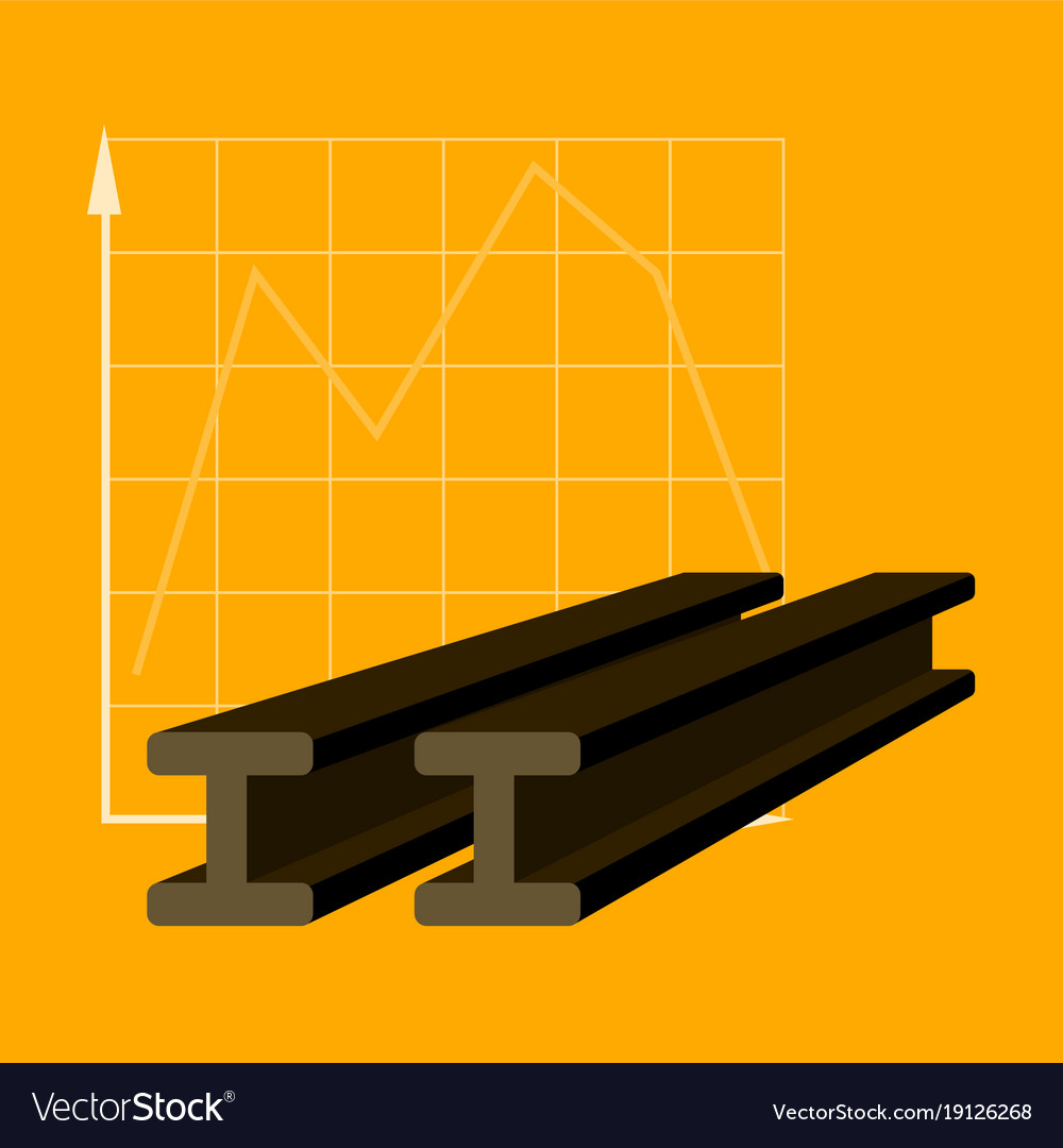 Flat icon on stylish background falling graph