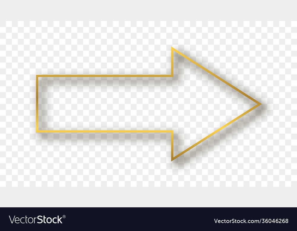 Glowing Gold Arrow Frame