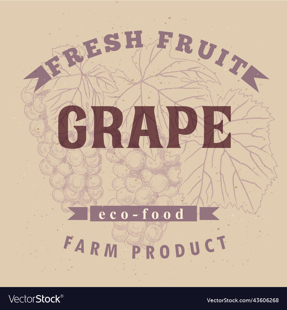 Grape label design