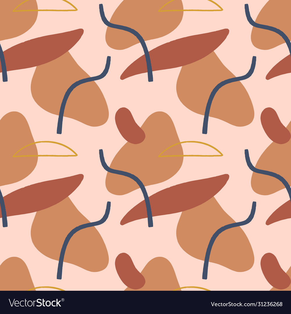 Modern Terracotta Abstract Seamless Pattern Vector Image