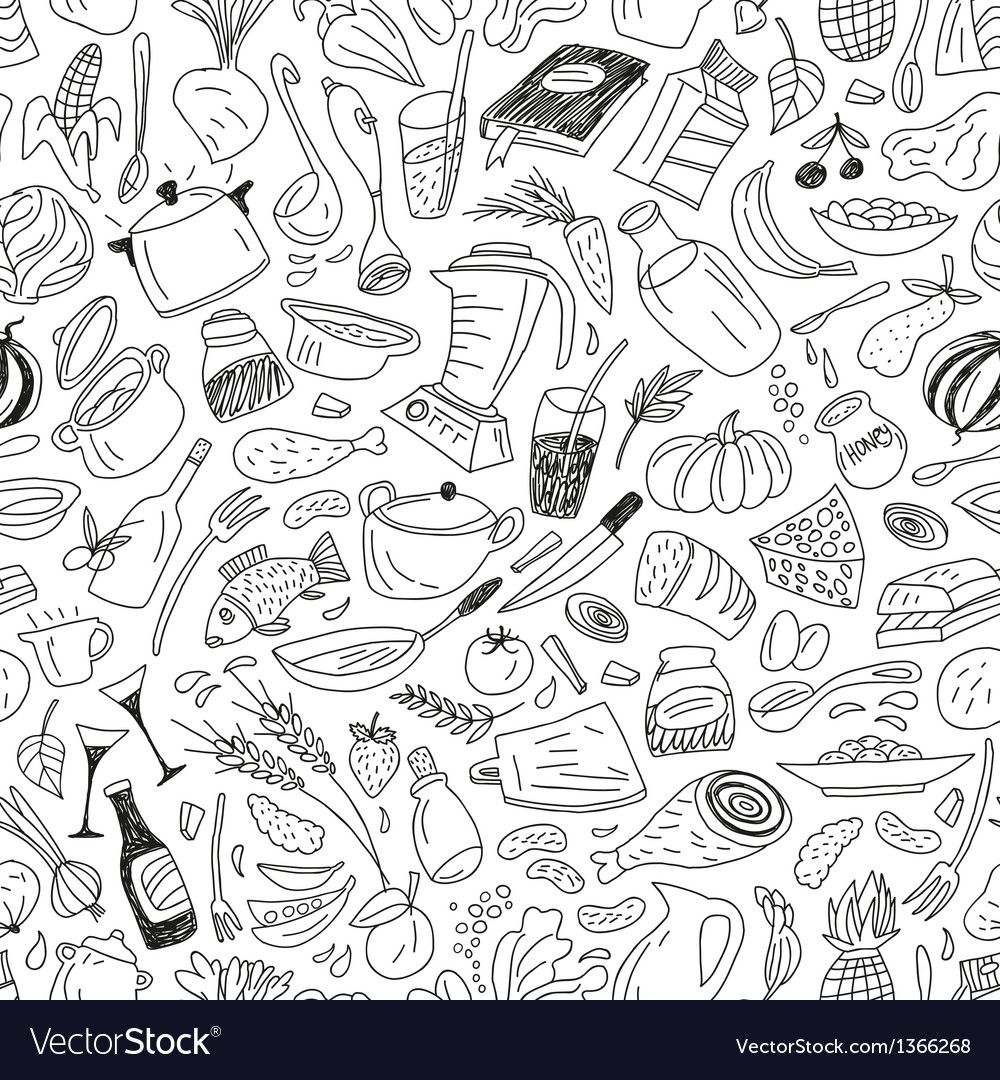 Natural food seamless pattern Royalty Free Vector Image