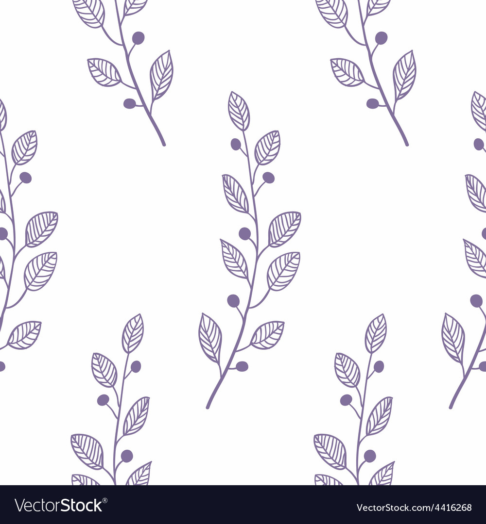 Outline seamless pattern background with branch