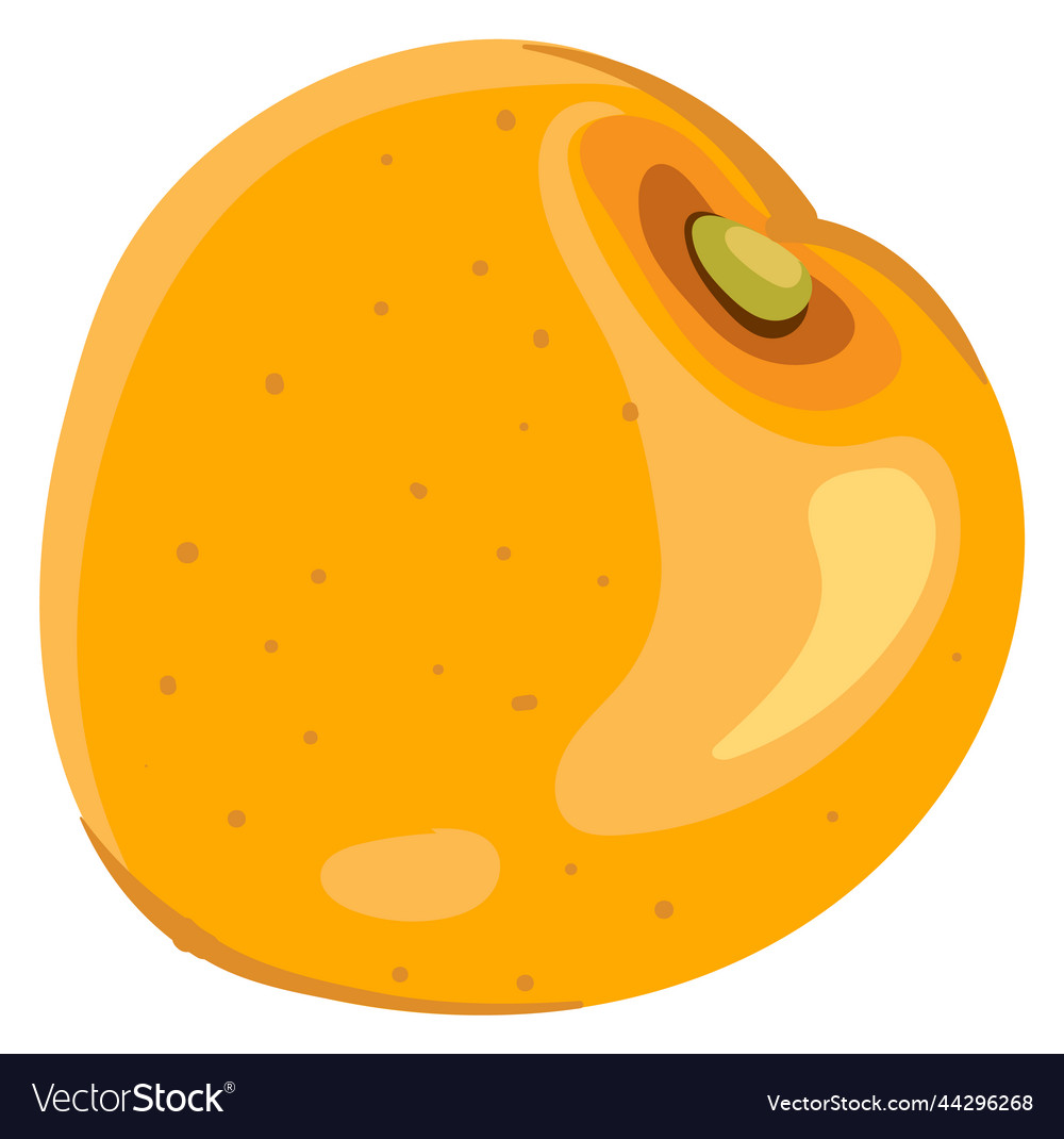 Persimmon icon cartoon healthy fruit sweet food Vector Image