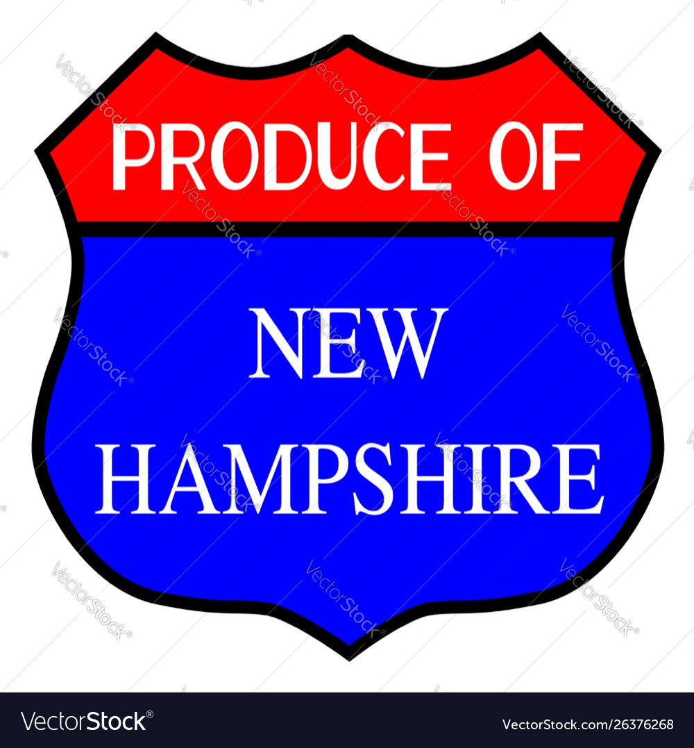 Produce of new hampshire state Royalty Free Vector Image