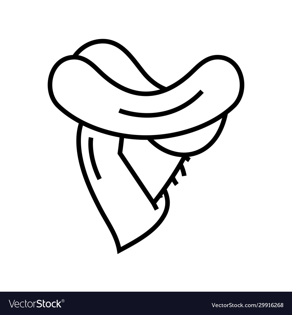 Scarf line icon concept sign outline