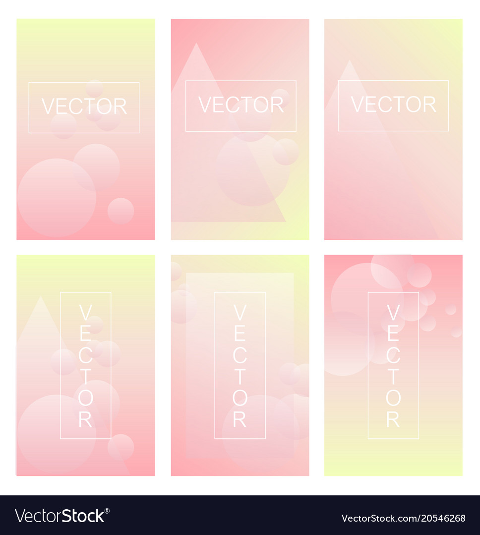 Screen gradient set with abstract background