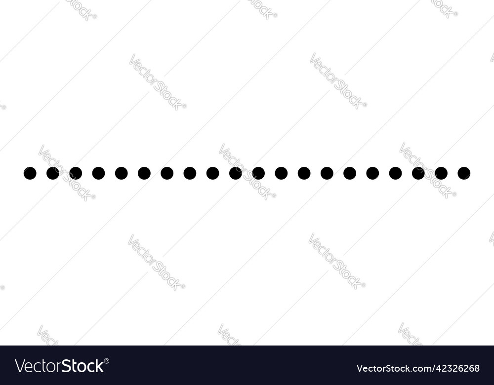 Straight dots line footer of dot horizontal Vector Image