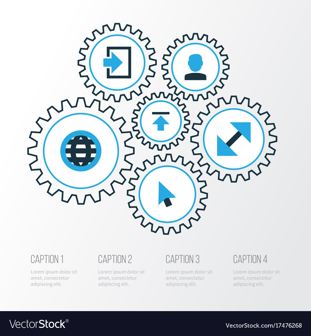 User colorful icons set collection of quest