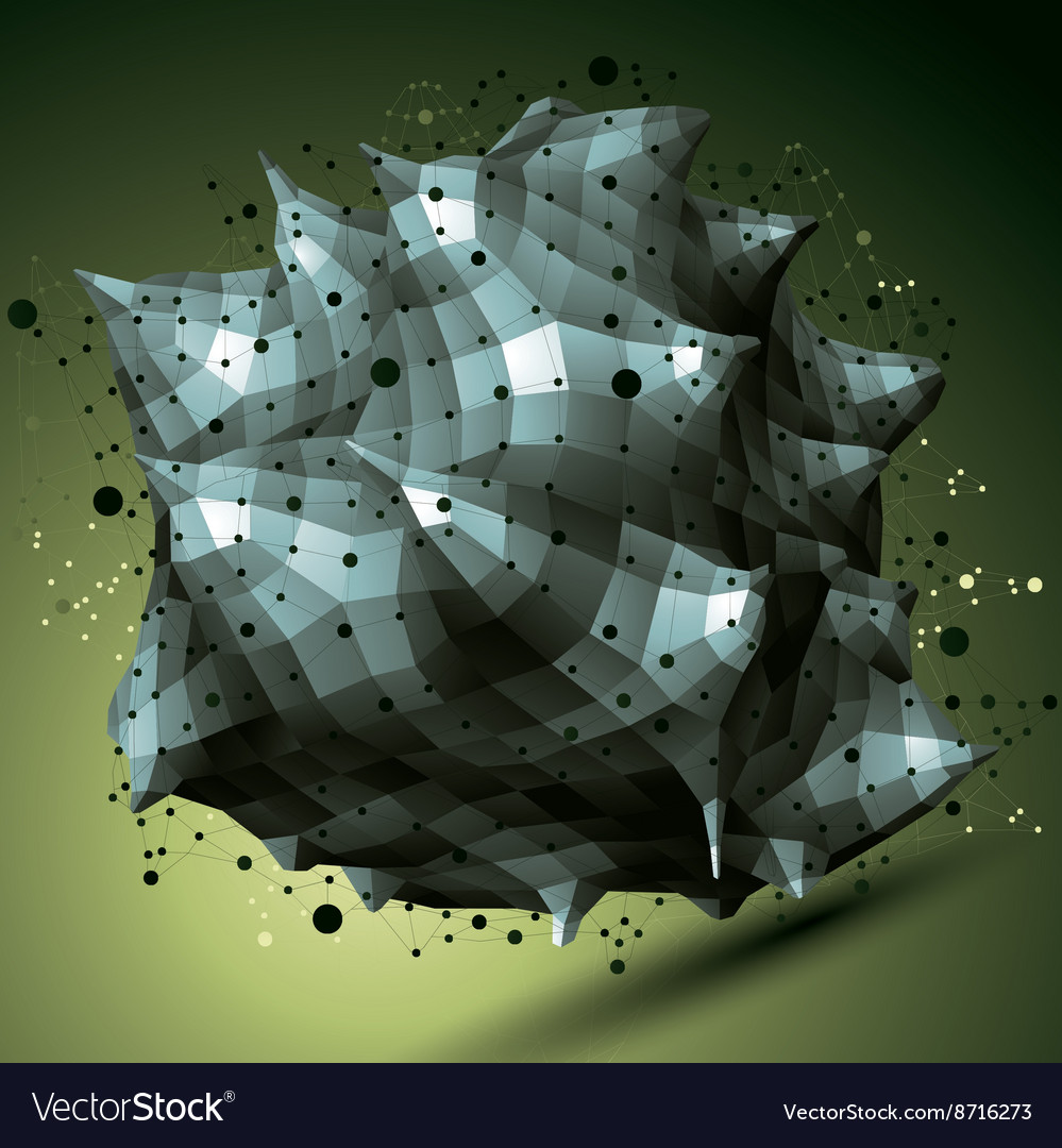 3d abstract design object polygonal complicated