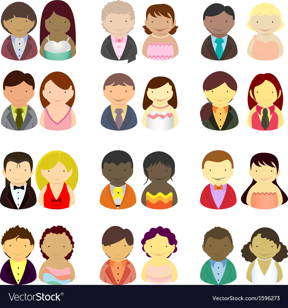 Bride and groom cartoon icon Royalty Free Vector Image Bride and groom cartoon icon Royalty Free Vector Image