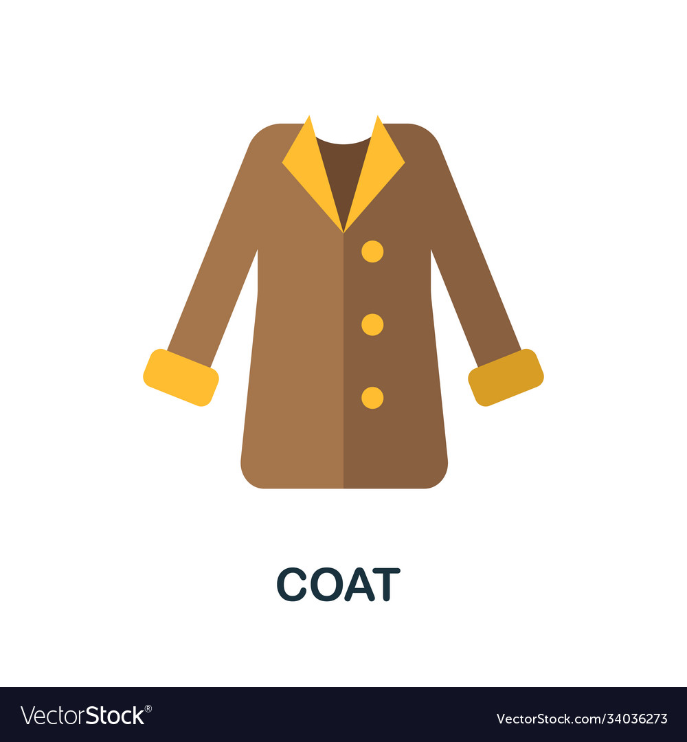 Coat icon simple element from autumn collection