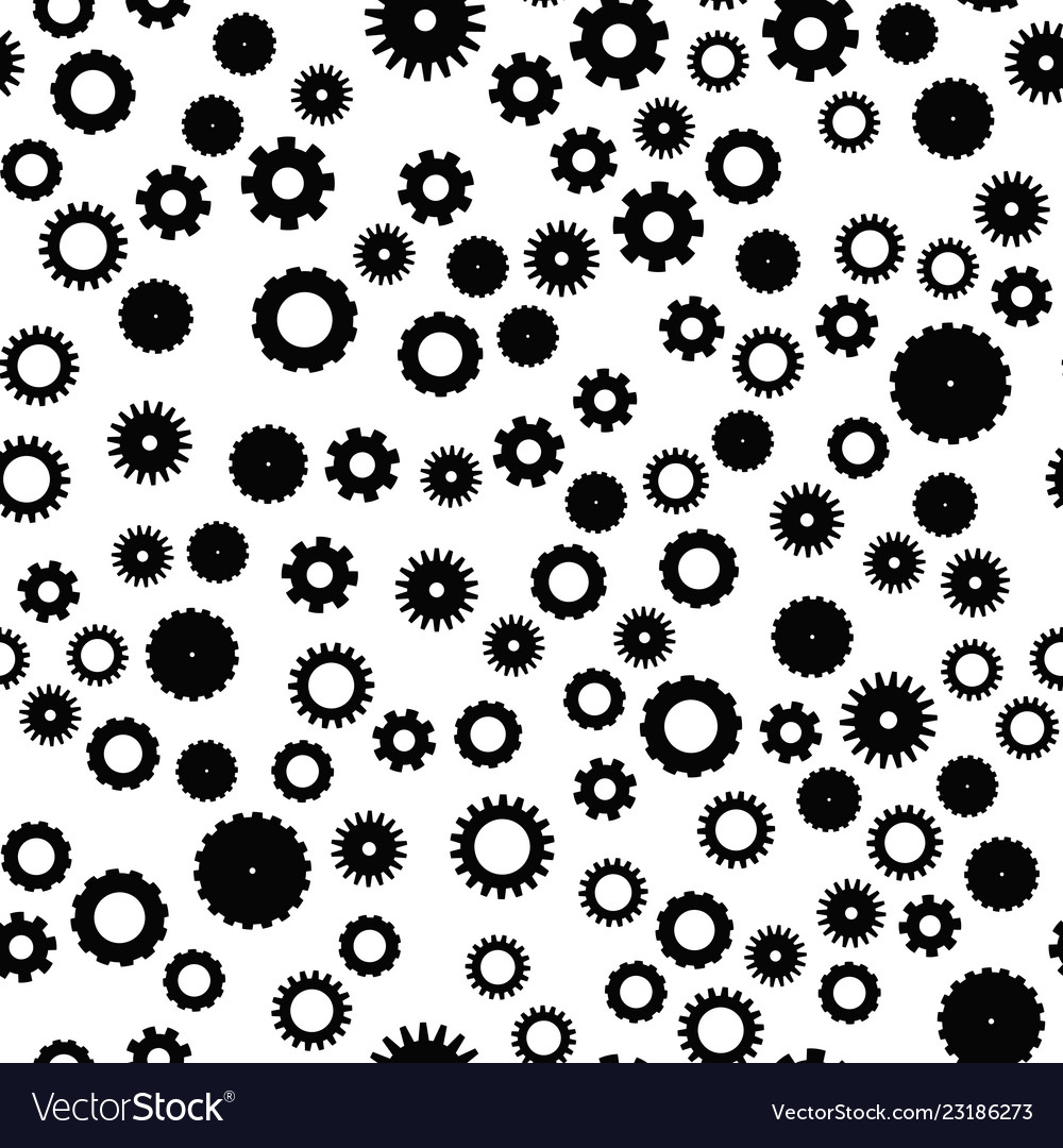 Cog wheel seamless pattern clockwork