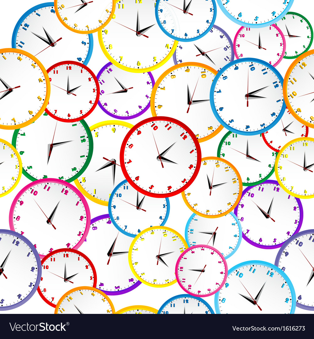 Colorful Clock Pattern - Seamless