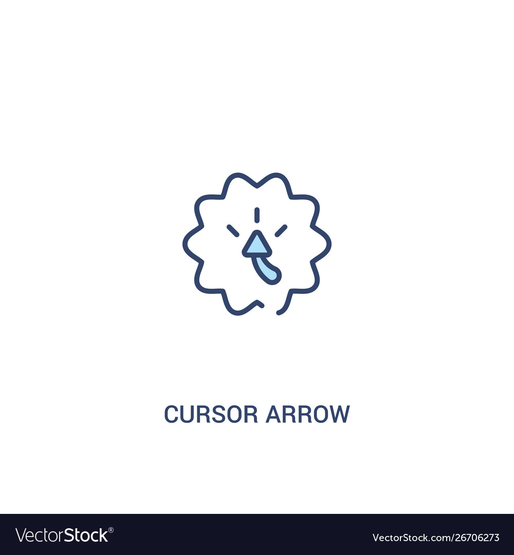 Cursor arrow concept 2 colored icon simple line Vector Image Cursor arrow concept 2 colored icon simple line