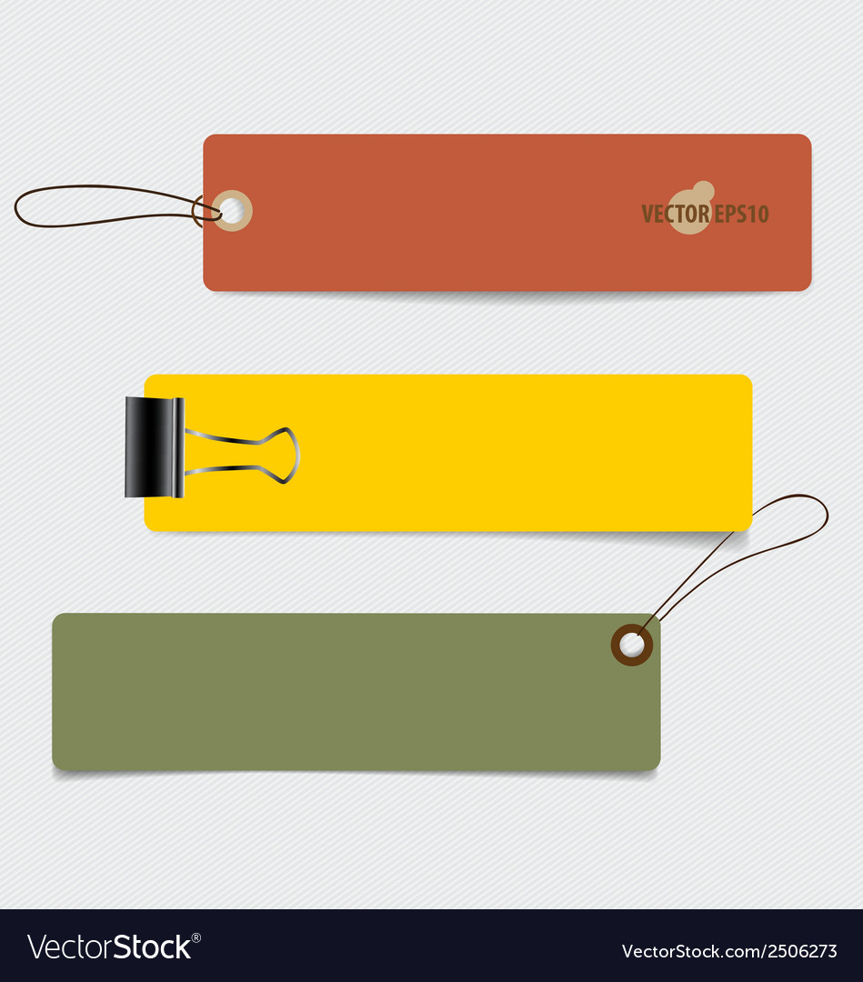 cute note papers tag vintage style template design