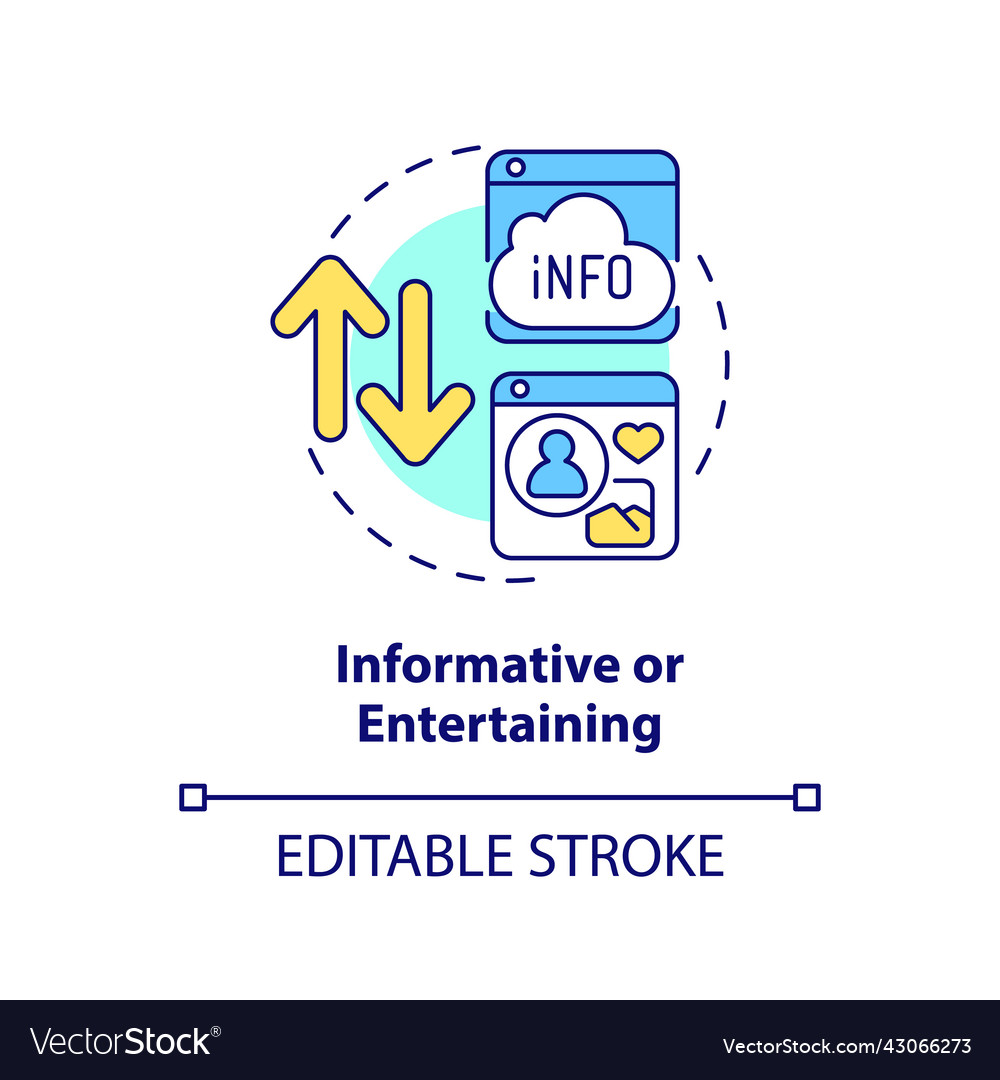 Informative and entertaining concept icon Vector Image