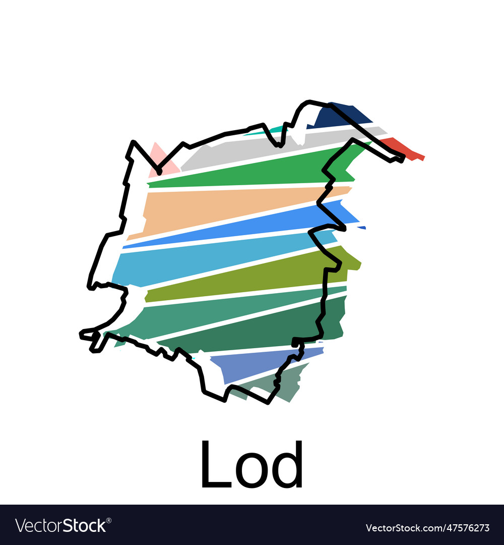 Lod map icon design template vector image Lod map icon design template