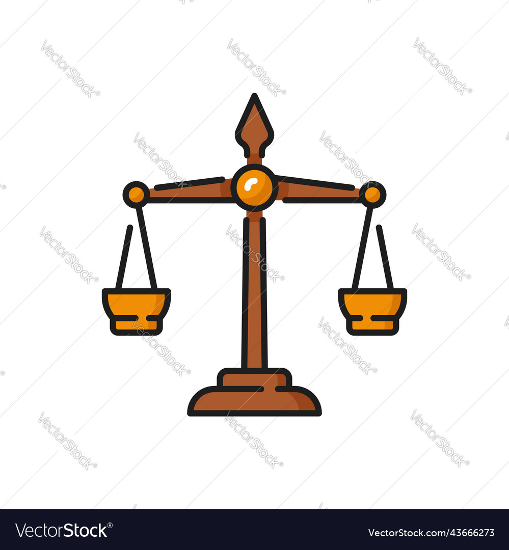 Notary justice and legals service justice scales vector image Notary justice and legals service justice scales