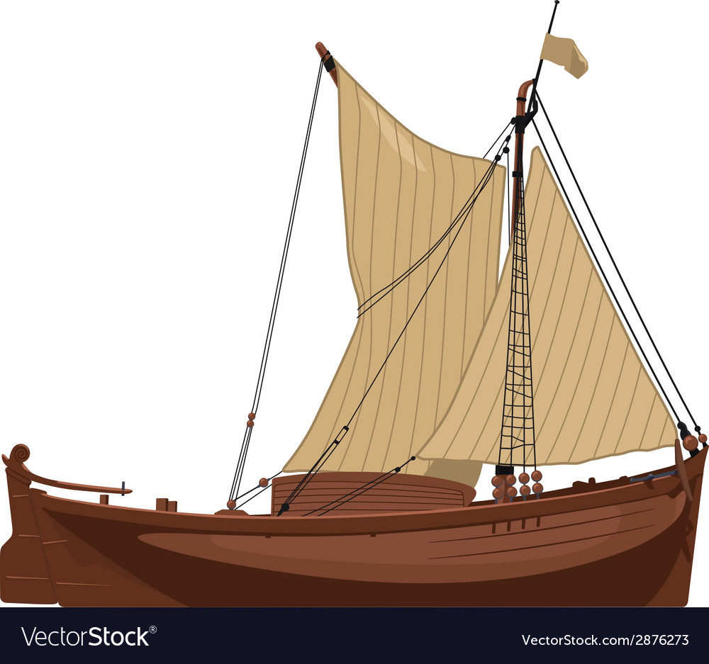 sailboat vector image