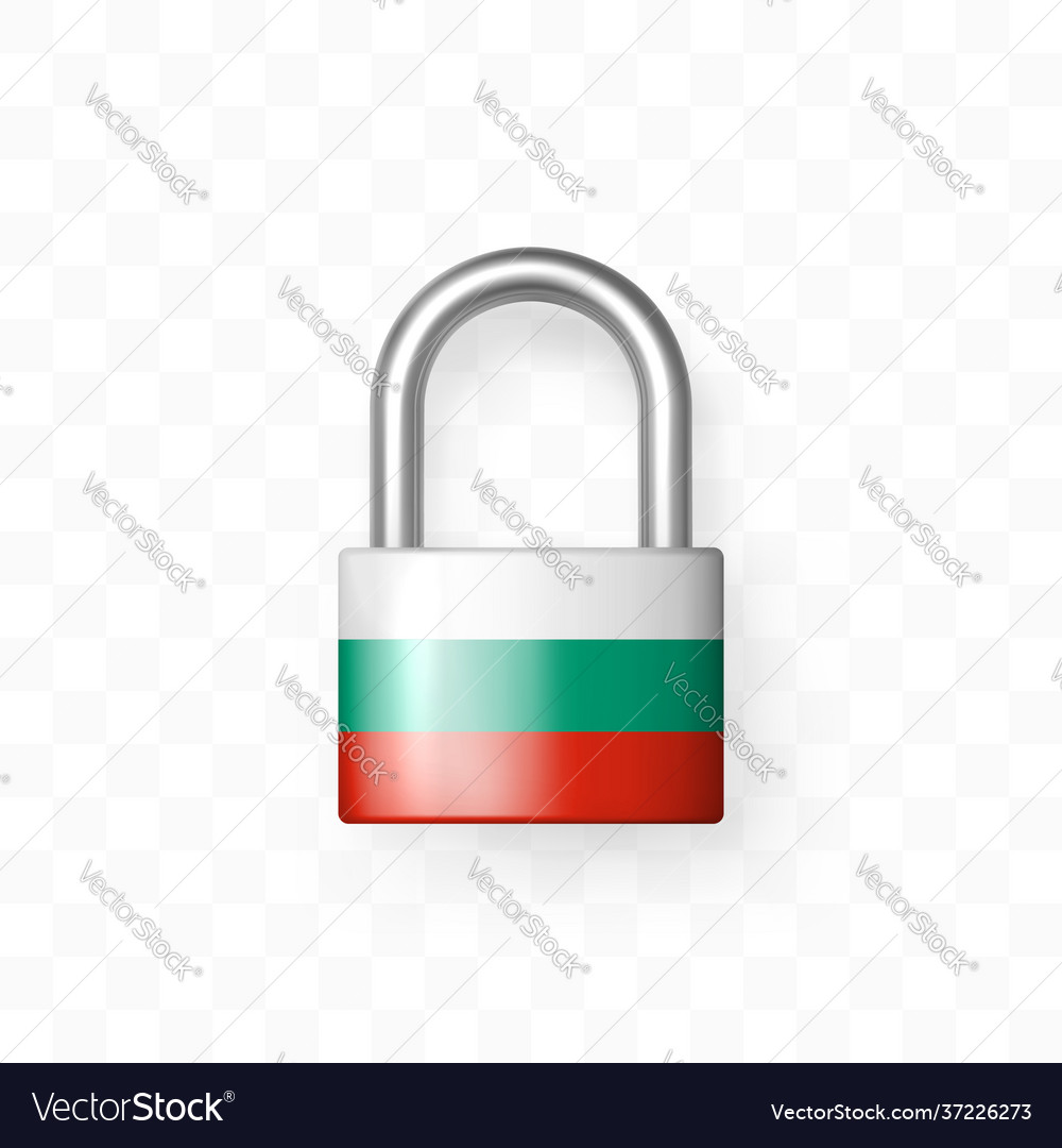 Secure enclosed padlock with image vector image Secure enclosed padlock with image