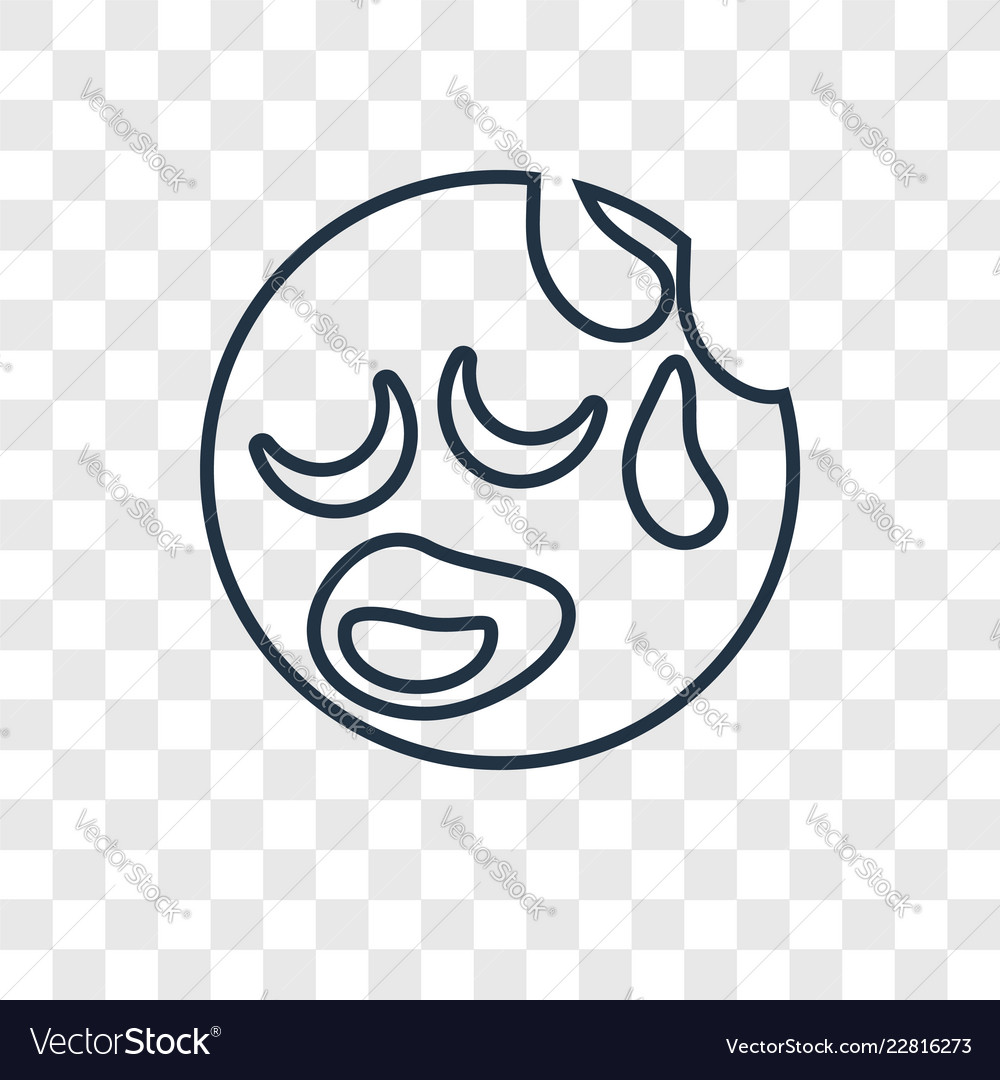 Sweating concept linear icon isolated vector image Sweating concept linear icon isolated