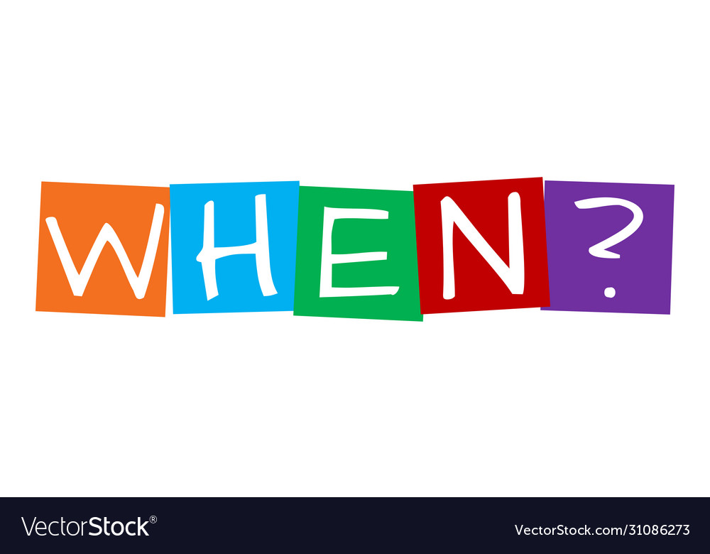 When question in colorful rotated squares